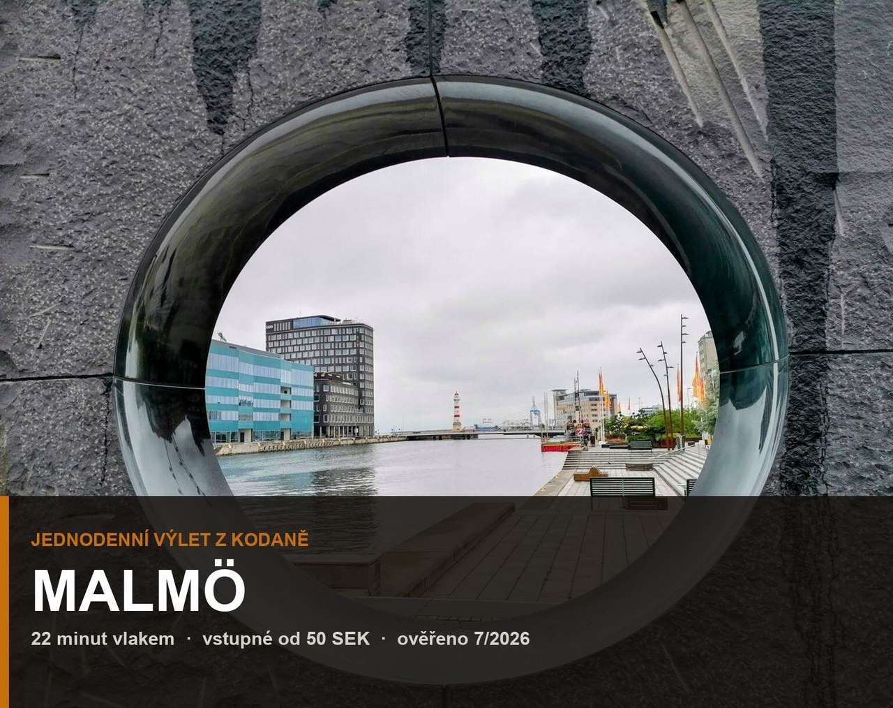 Malmö, jednodenní výlet z Kodaně, výhled na centrum města