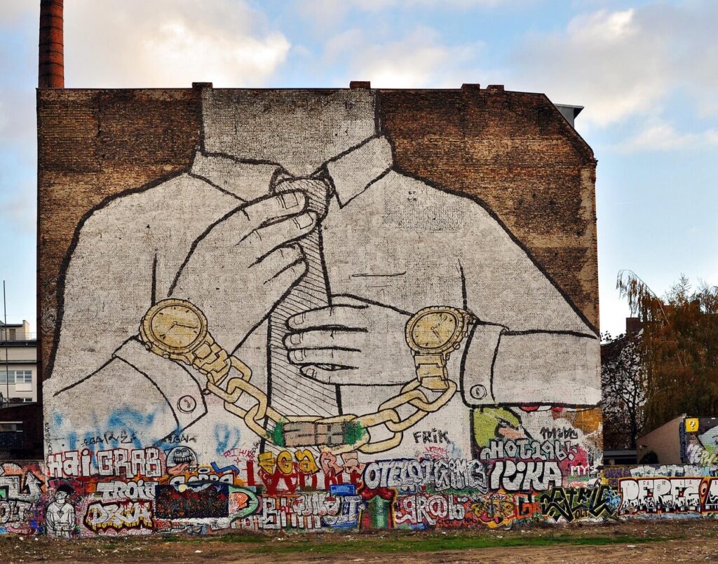 ukázka street artu v berlíně